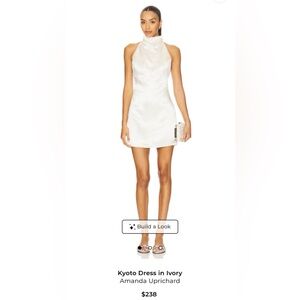 Amanda Uprichard Ivory Satin Mini Dress